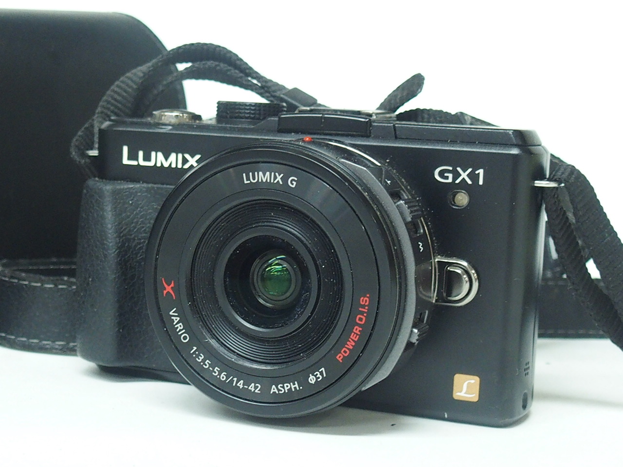 パナソニック ミラーレス一眼 LUMIX DMC-GX1 レンズ VARIO 1:3.5-5.6/14-42 H-PS14042 ケース付き