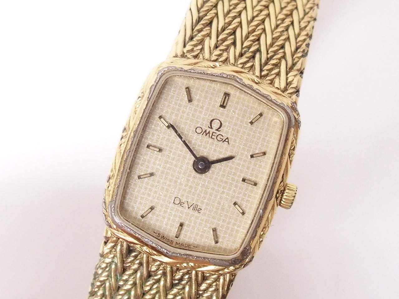 時計 腕時計(アナログ) オメガ デビル クォーツ レディース腕時計 ゴールド色 Cal.1375 